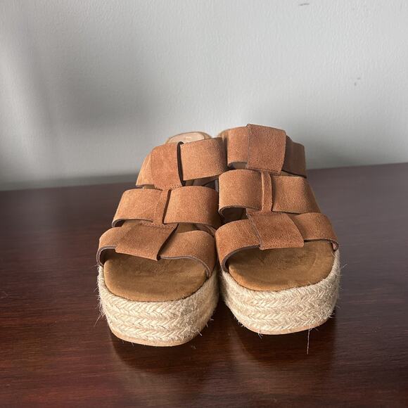 Boden Women's Size 42 US 11 Suede Leather Platform Platform Sandal Heel - Picture 3 of 9